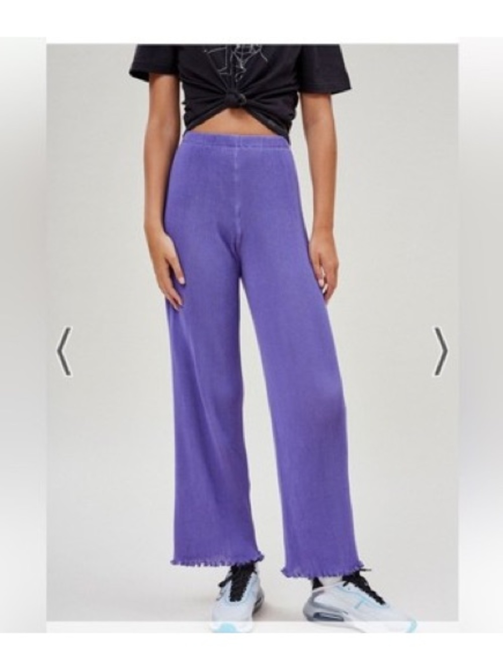 Priscavera violet ribbed easy pants